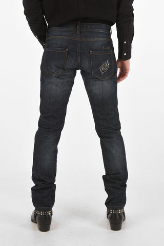 18cm studded distressed Straight Cut  SOME BODY jeans