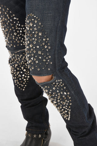 18cm studded distressed Straight Cut  SOME BODY jeans