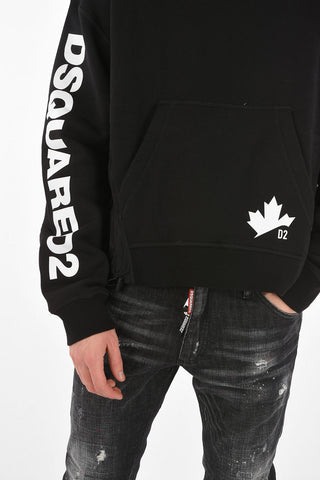 Printed Crew-neck Sweatshirt With Maxi Patch Pocket
