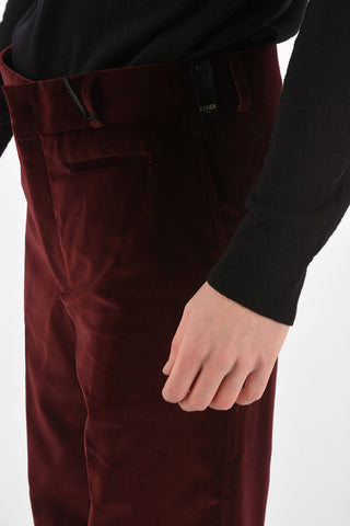 5 Pocket Velvet Pants with Belt Loops