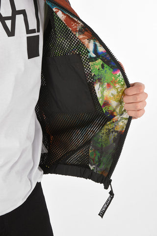giubbotto a fantasia con dettagli openwork