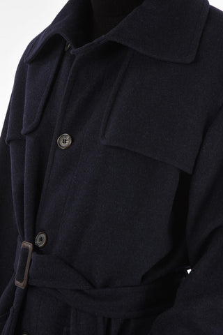 Patch Pocket Coat with Belt