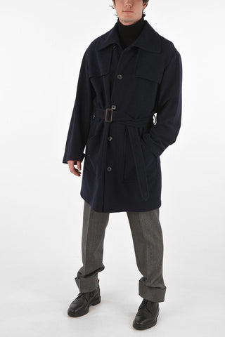 Patch Pocket Coat with Belt