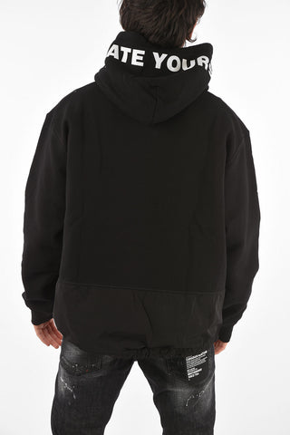 maxi patch pocket sweatshirt with hood