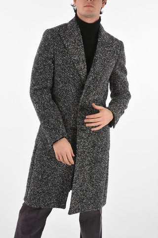 CC COLLECTION Cappotto 3 Bottoni in Lana Bouclé