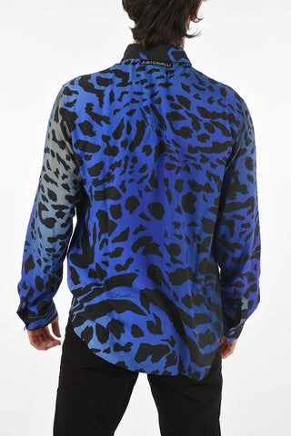Multicolor Animal Printed Shirt with Hidden Buttoning