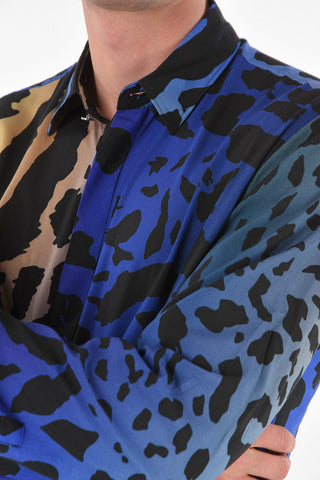 Multicolor Animal Printed Shirt with Hidden Buttoning