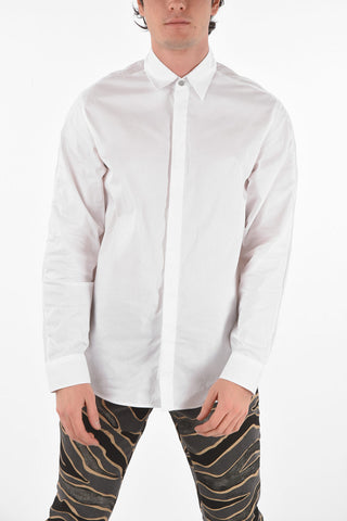 camicia collo italiano con dettagli openwork
