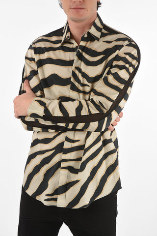 classic collar Tiger printed shirt