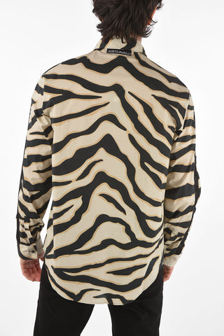 classic collar Tiger printed shirt