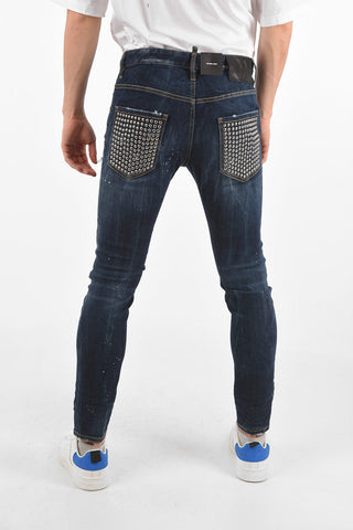 15cm vintage effect SKATER Jeans with studs