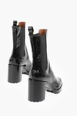 8,5cm Lacquered Leather Booties