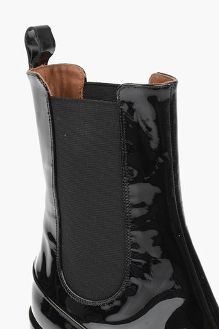 8,5cm Lacquered Leather Booties