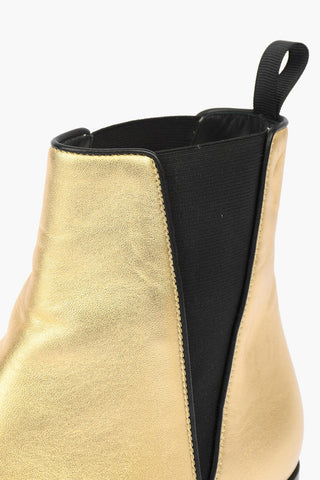 4cm Laminate Leather MASCOLINA Booties