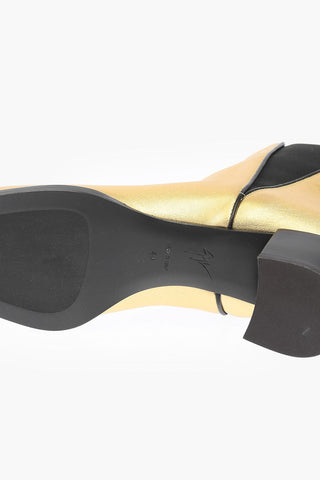4cm Laminate Leather MASCOLINA Booties