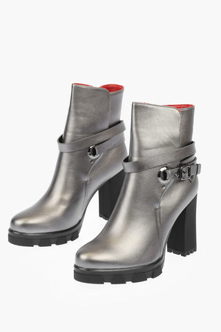 10cm Faux Leather TUA41 Ankle Boots