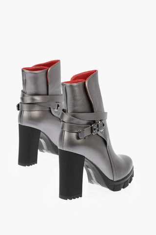 10cm Faux Leather TUA41 Ankle Boots
