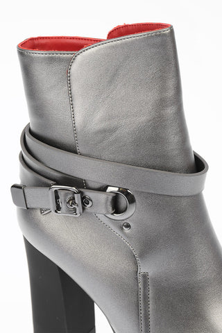 10cm Faux Leather TUA41 Ankle Boots