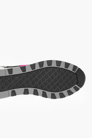 Fabric and Leather Slip on