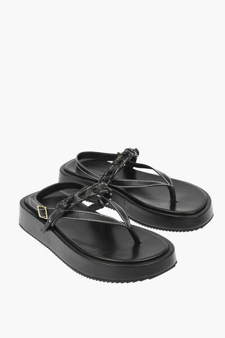 3,5cm Leather CARGO PECE Sandals with Platform