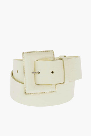 Cintura in Pelle Stampa Cocco 7cm