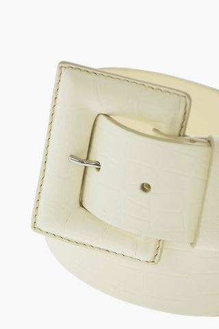 Cintura in Pelle Stampa Cocco 7cm