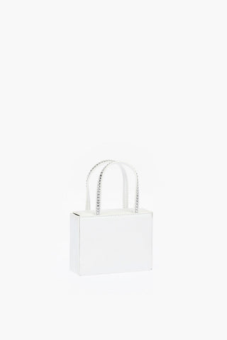 leather mini GILDA Tote bag with rhinestone embellished detail
