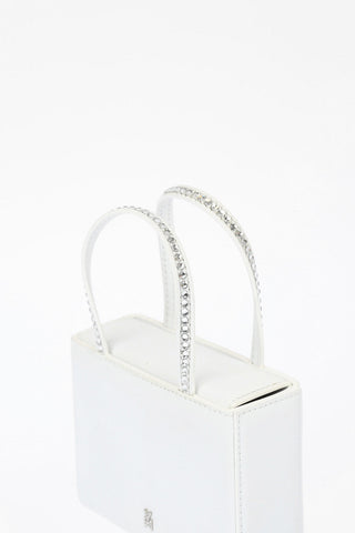 leather mini GILDA Tote bag with rhinestone embellished detail