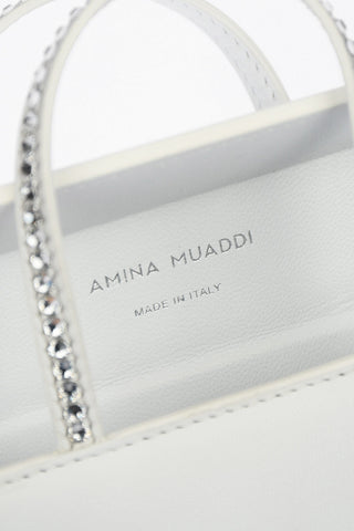leather mini GILDA Tote bag with rhinestone embellished detail