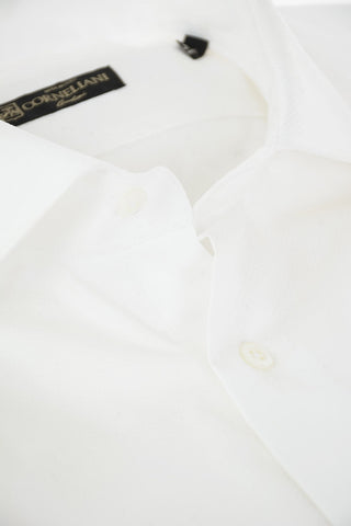 Honeycomb Motif Cotton Shirt