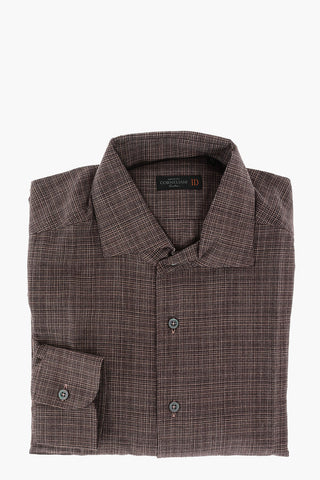 ID Barleycorn Cotton Shirt with Spread Collar