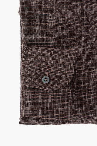 ID Barleycorn Cotton Shirt with Spread Collar