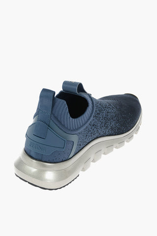 ZZEGNA Shaded fabric socks slip on