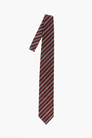 EZ LUXURY striped silk tie