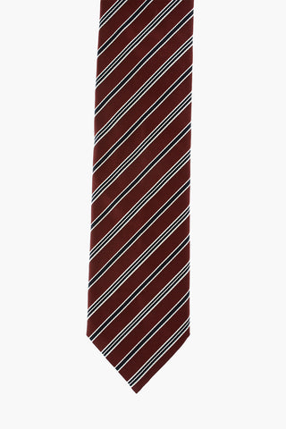 EZ LUXURY striped silk tie