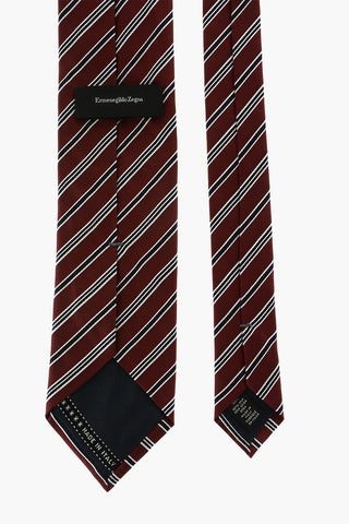 EZ LUXURY striped silk tie