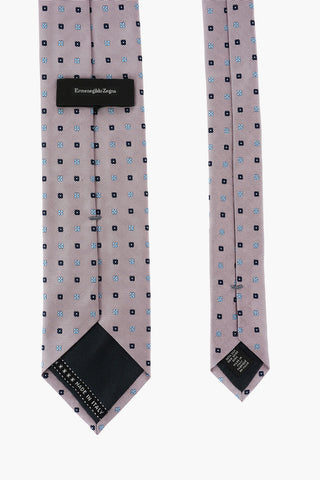 ZZEGNA LUXURY floral patterned Silk tie
