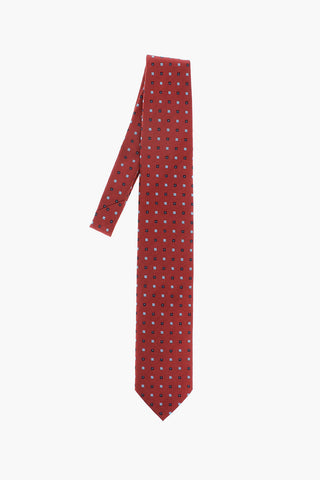 EZ LUXURY printed silk tie