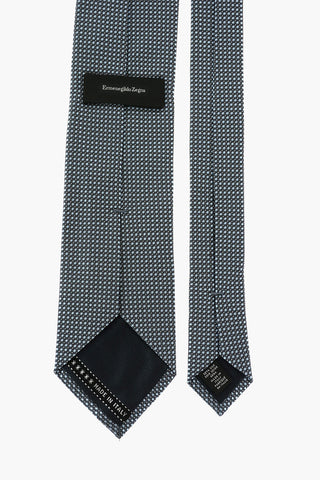 EZ LUXURY micro check silk tie