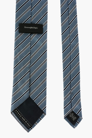 ZZEGNA LUXURY striped silk tie
