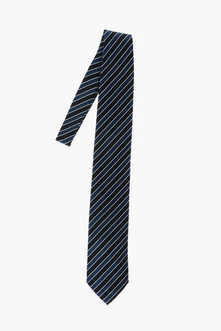 EZ LUXURY striped silk tie