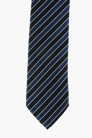 EZ LUXURY striped silk tie