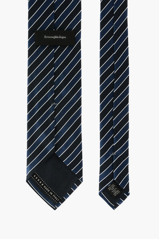 EZ LUXURY striped silk tie