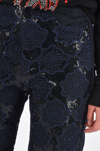 BLACK GOLD 와이드 하이웨이스트 레이스 진 TYPE-1710