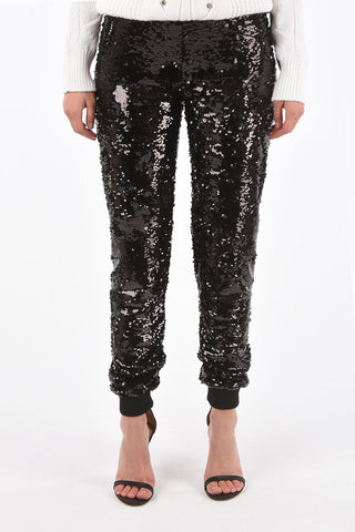 COUTURE pantalone BEWITCHED con paillettes
