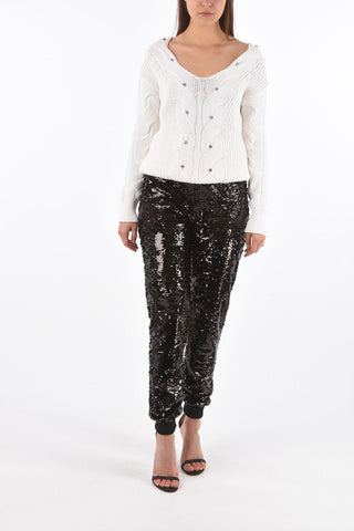 COUTURE pantalone BEWITCHED con paillettes