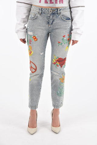 embroidered COLUMBYNE jeans