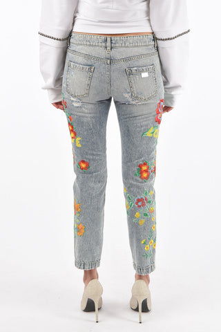 embroidered COLUMBYNE jeans