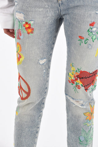 embroidered COLUMBYNE jeans