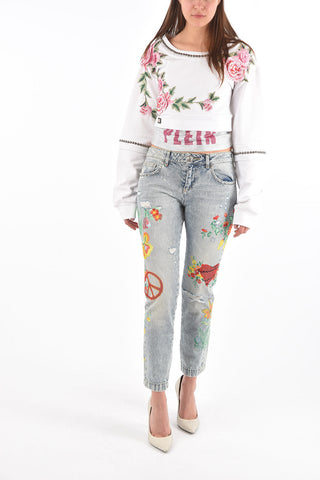 embroidered COLUMBYNE jeans